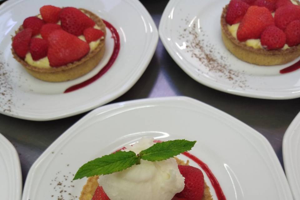 Tartellette fraises et sorbet