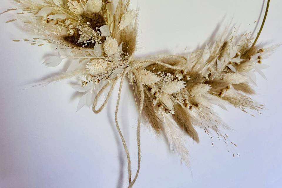 Couronne de fleurs séchées E&R