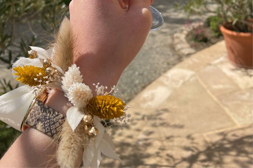Bracelet de fleurs séchées E&R
