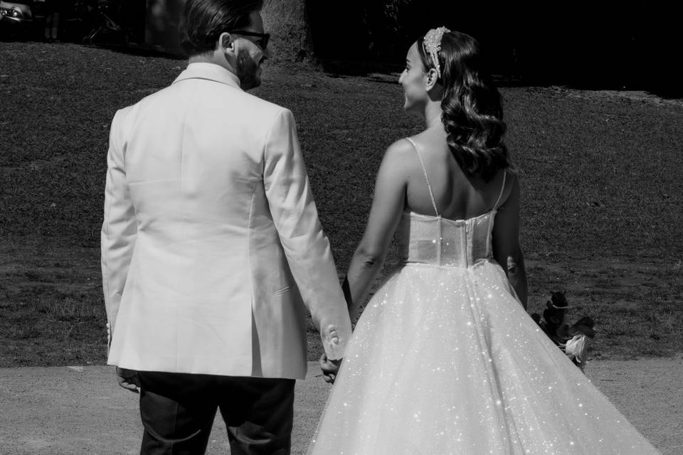 Photo de couple noir et blanc