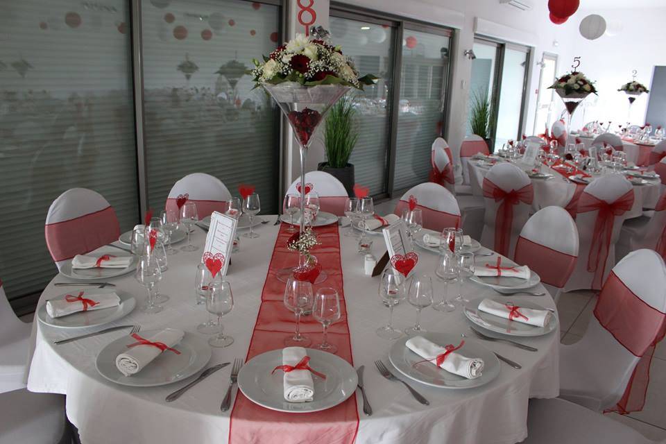 Mariage chic et rouge