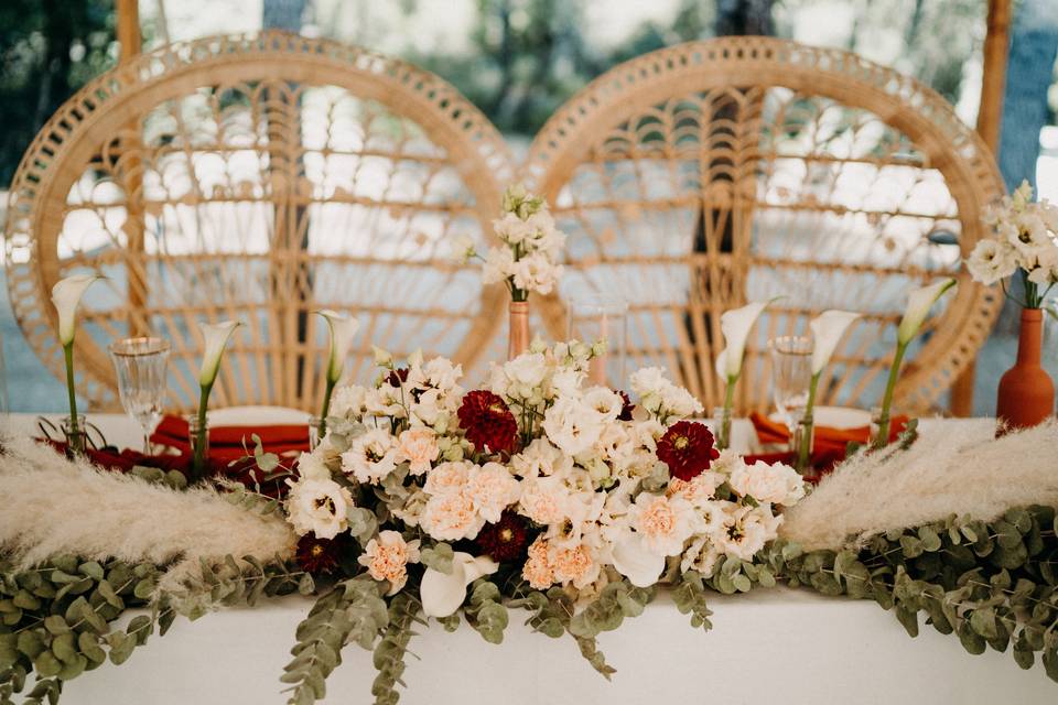 Bouquet de mariée de façon sac