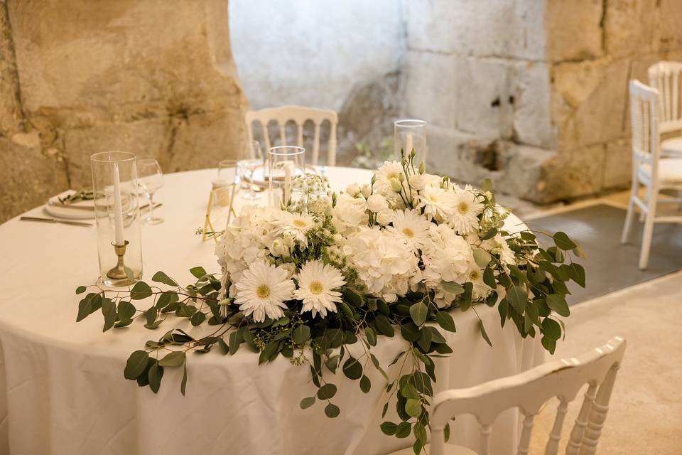 Décoration table des mariés