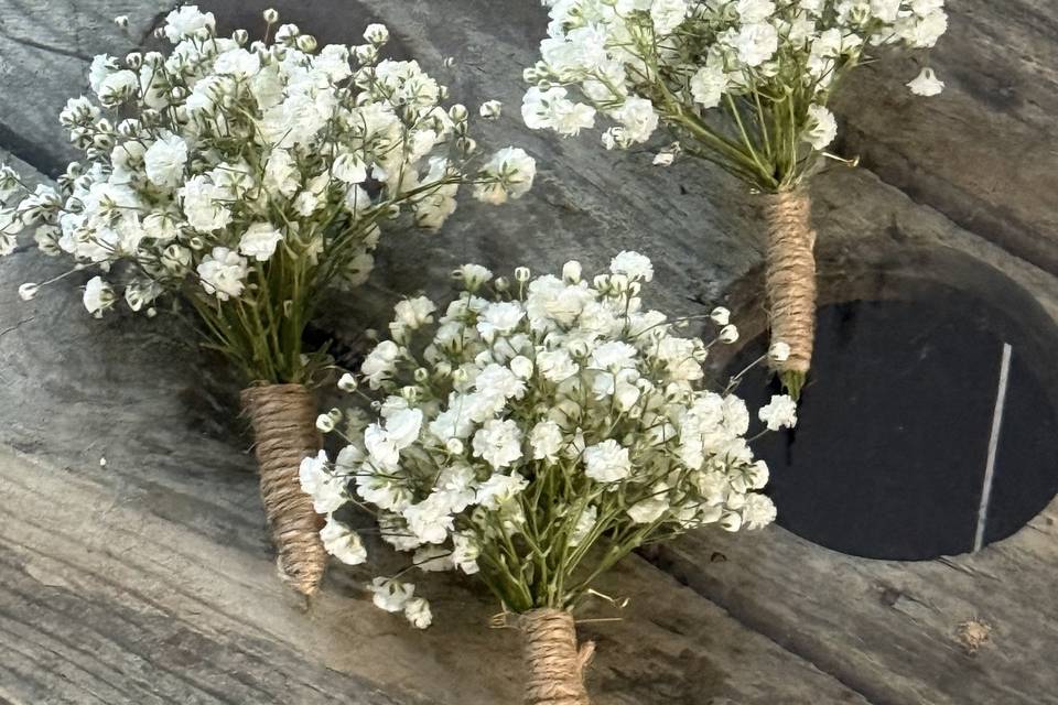 Boutonnières Gypsophiles
