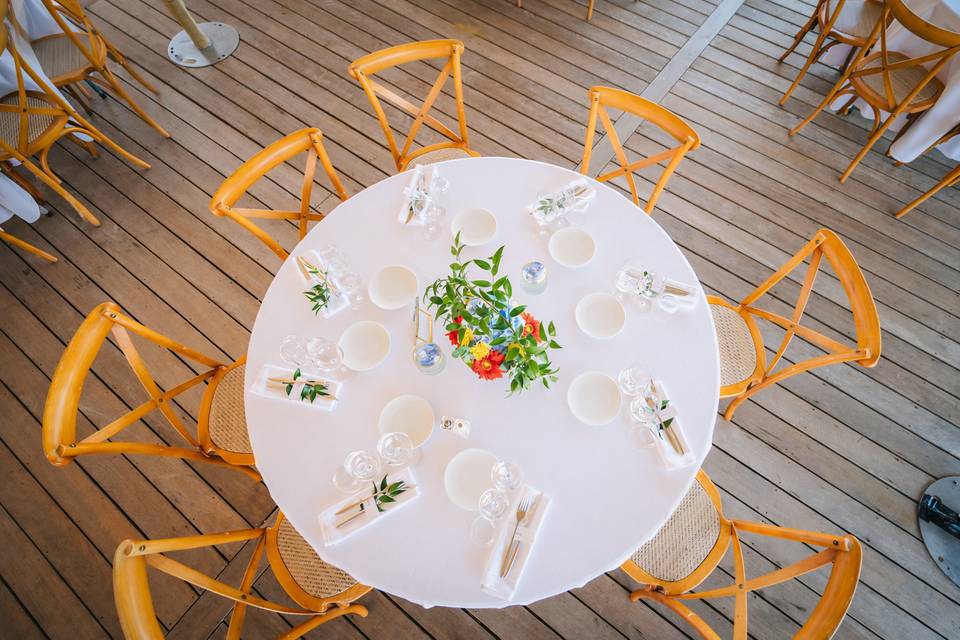 Centre de table coloré