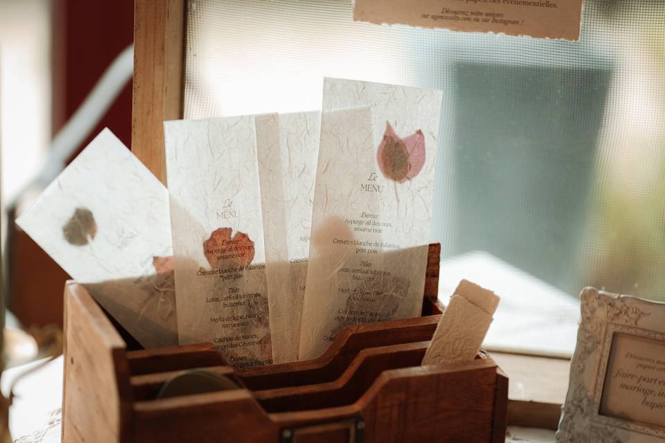 Fleurs et papiers transparents