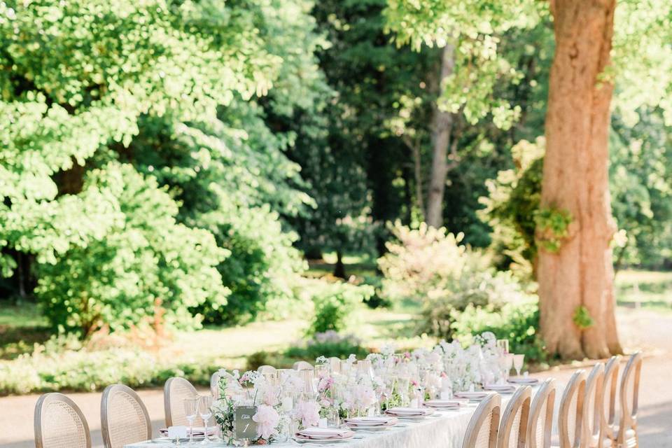 Table esprit jardin anglais