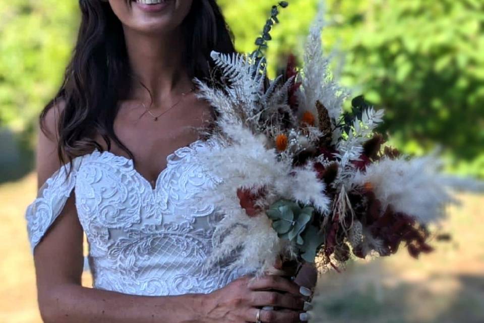 Bouquet de mariée sec