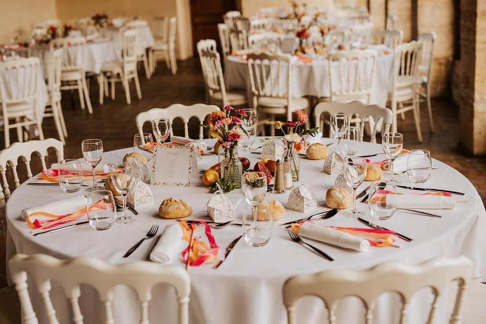 Décoration de table colorée