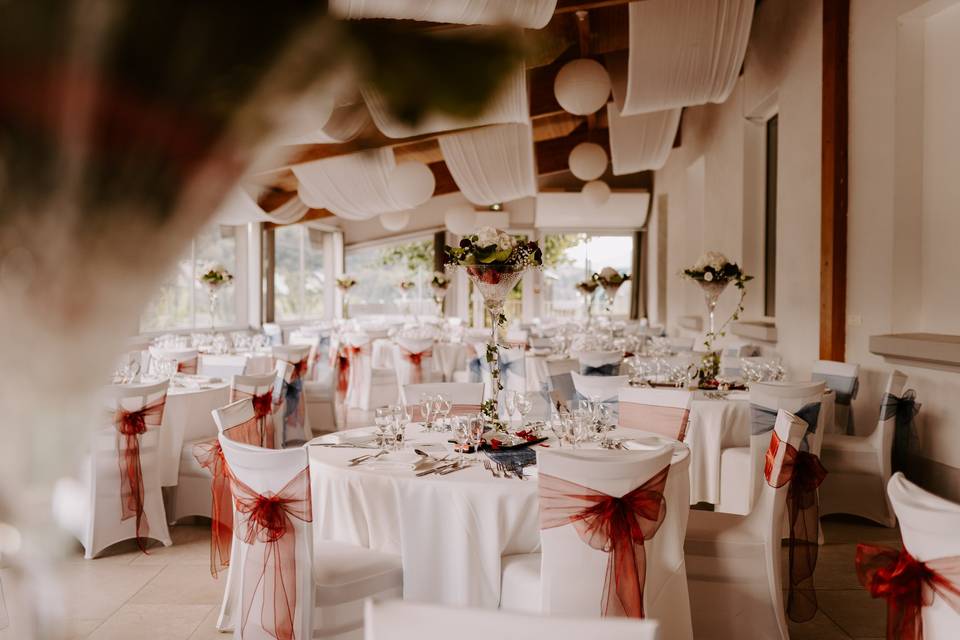 Décoratio de table rouge