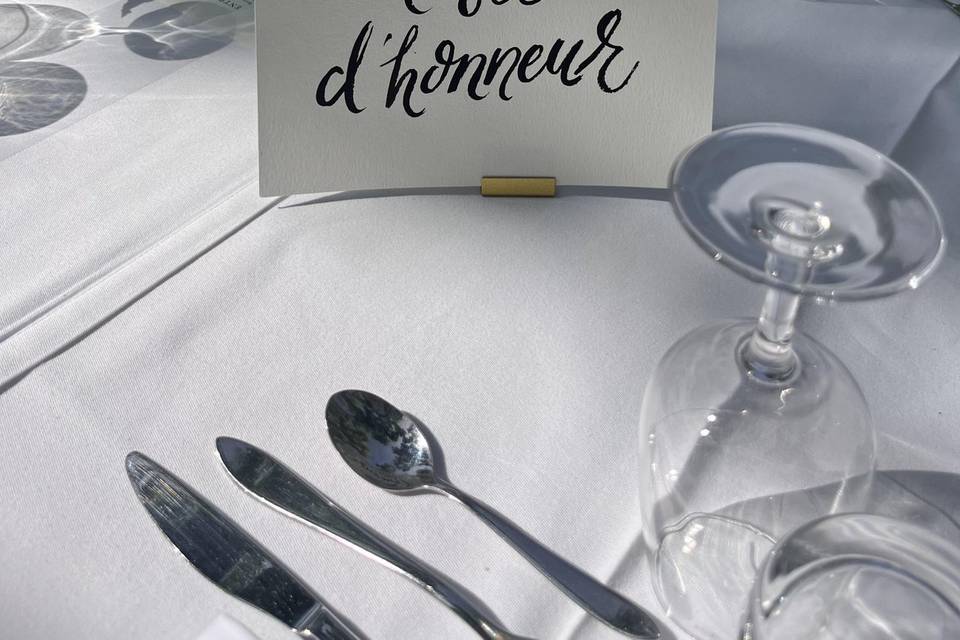 Lettering pour les tables