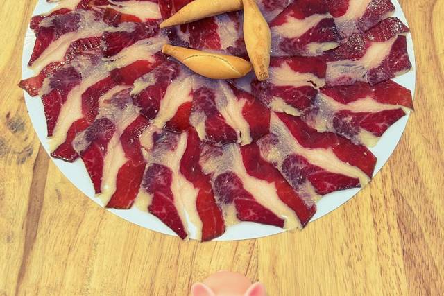 Plateau jambon coupe couteau