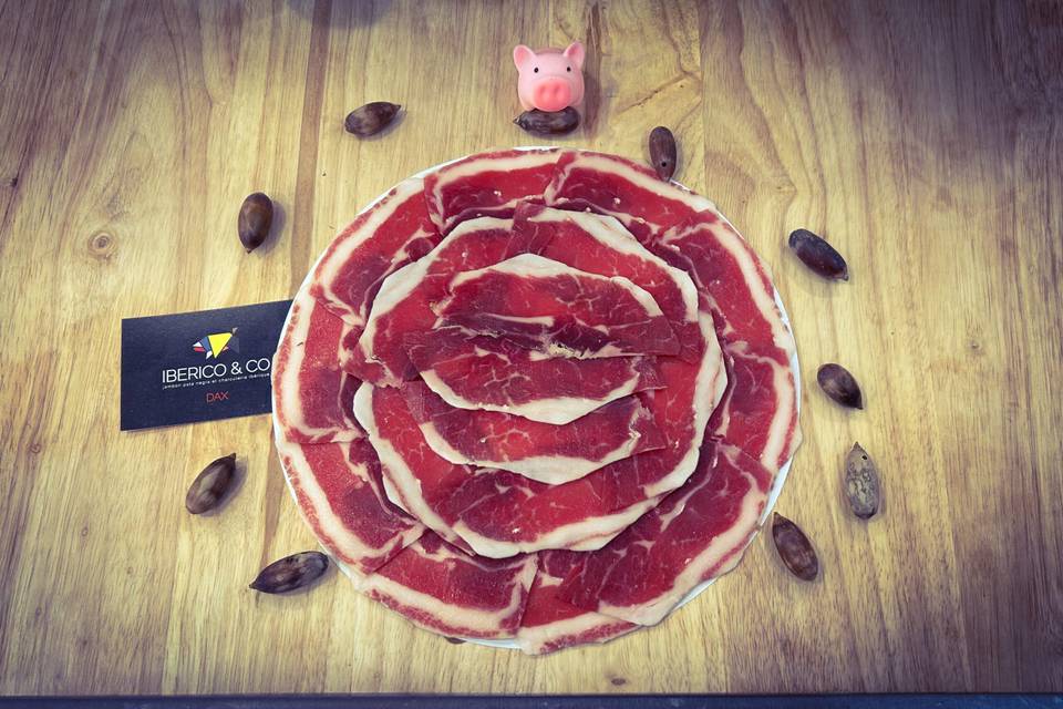 Plateau jambon coupe couteau
