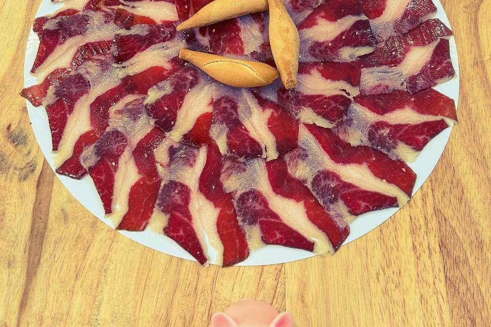 Plateau jambon coupe couteau