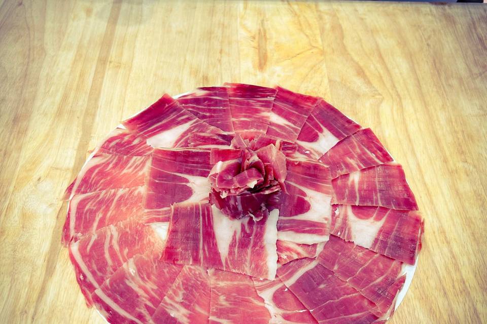 Plateau jambon coupe couteau
