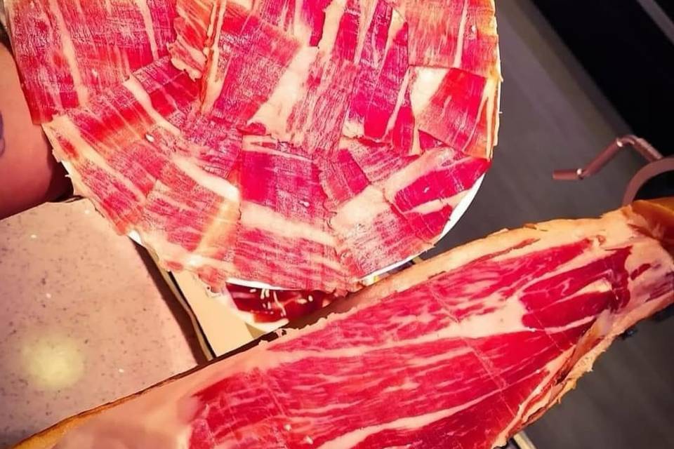 Plateau jambon coupe couteau