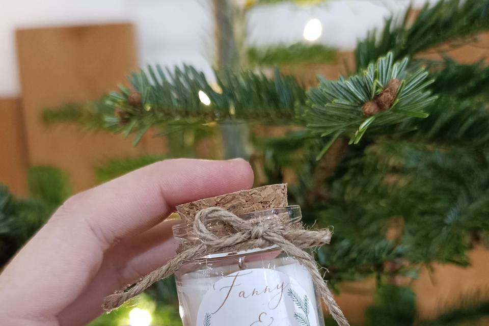 Cadeau invité, mini bougie