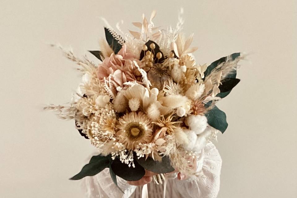 Bouquet de mariée sec