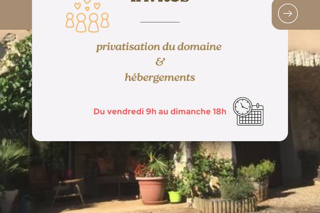 Tarif avec ou sans hébergement