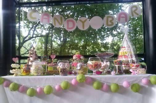 Candy bar rose et vert