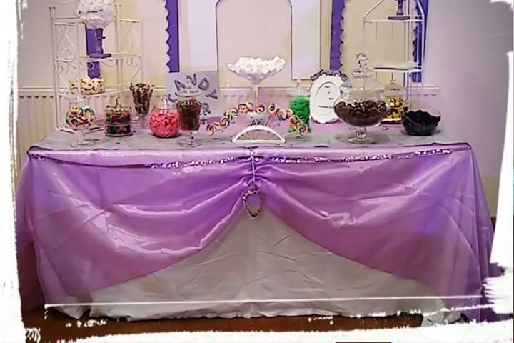 Candy bar violet thème 