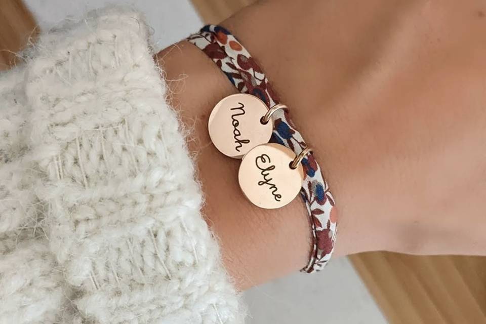 Bracelet liberty avec médaille