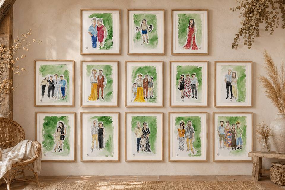 Les portraits aqurellés