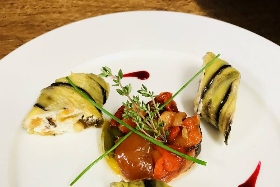 Involtini aubergine au chevre