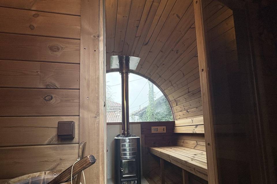 L'intérieur du sauna
