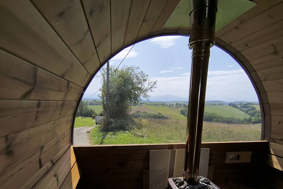 L'intérieur du sauna