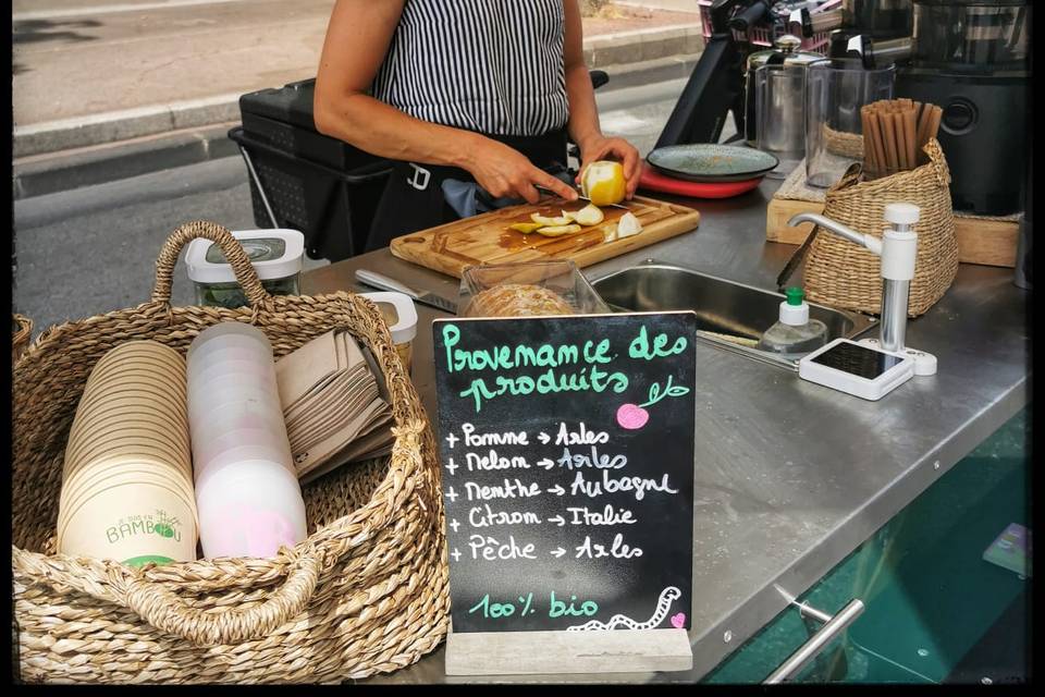 Préparation des jus frais