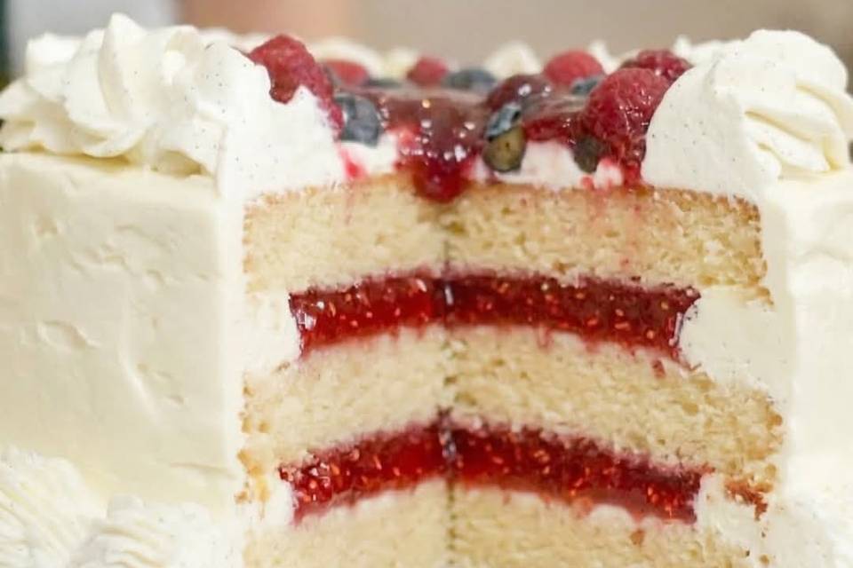 Layer cake fruits rouges