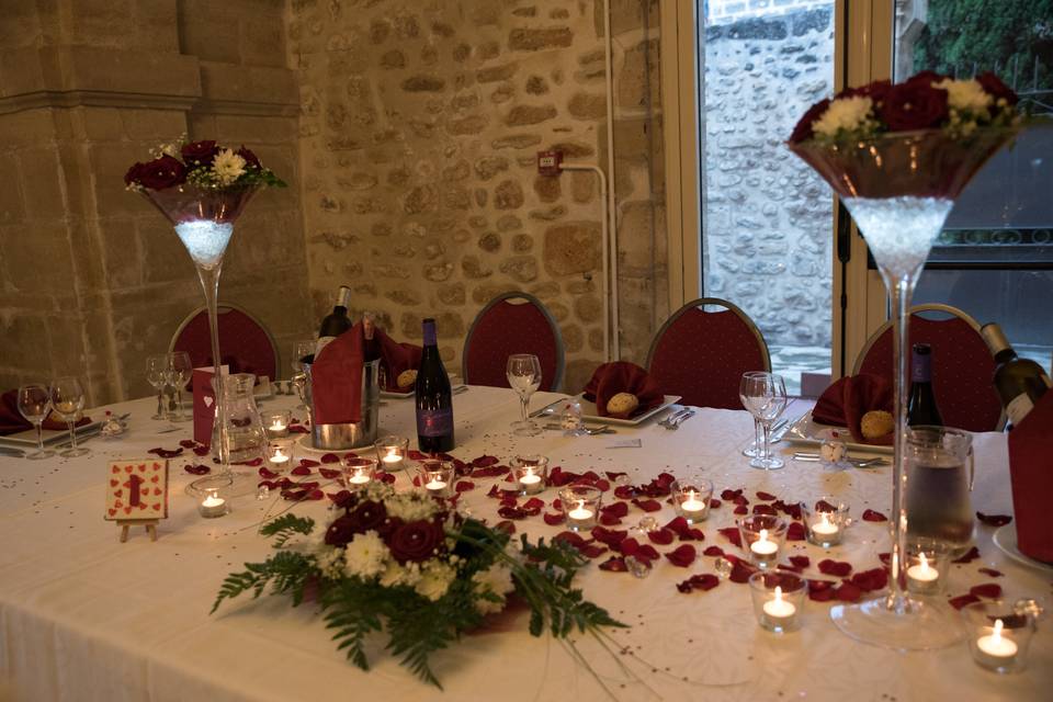 Bougies table d'honneur