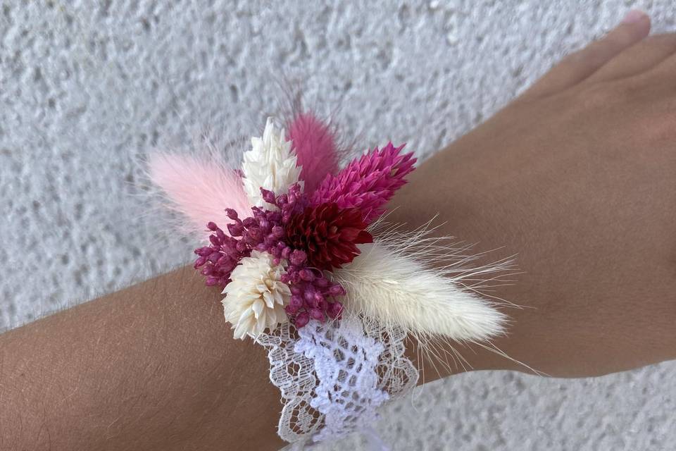 Bracelet fleurs séchées