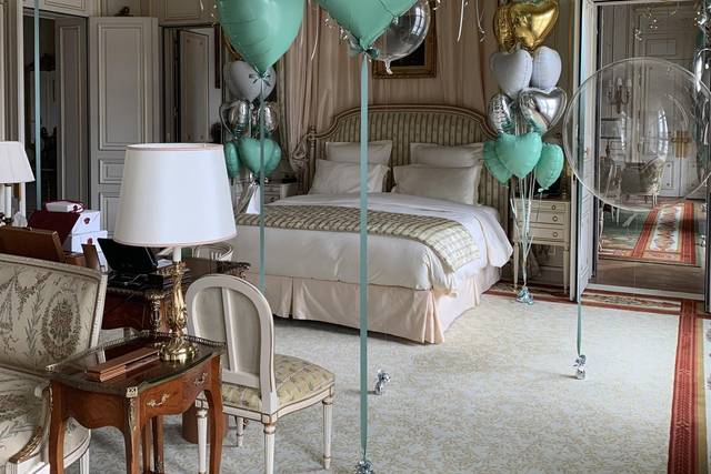 Décoration de ballons coeur