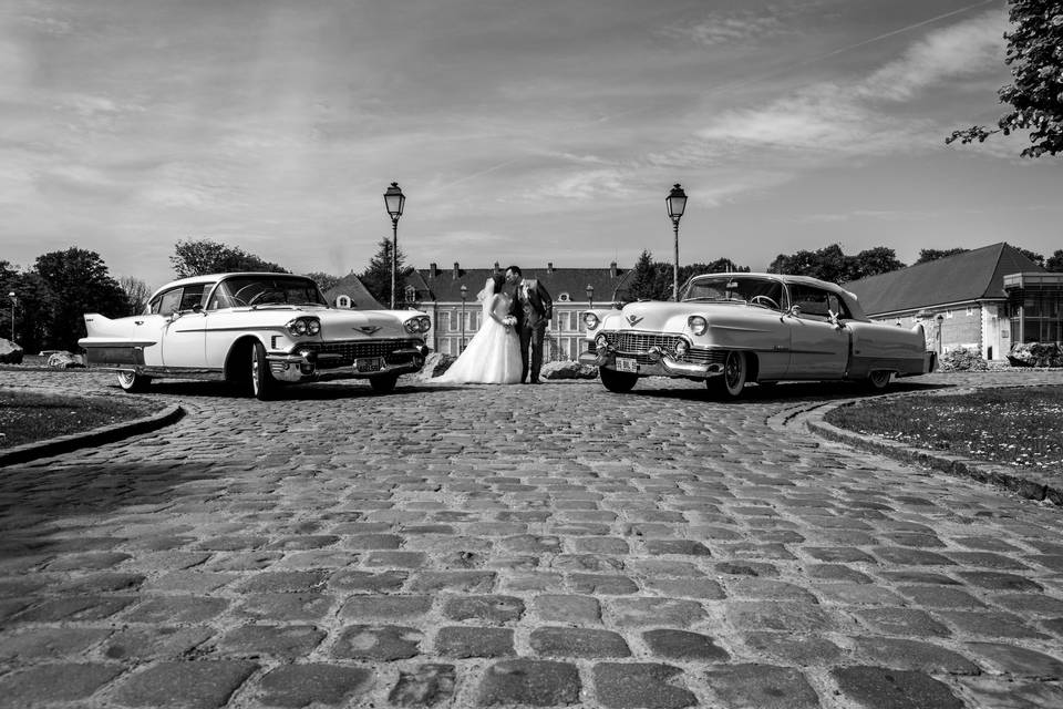 Séance couple en cadillac