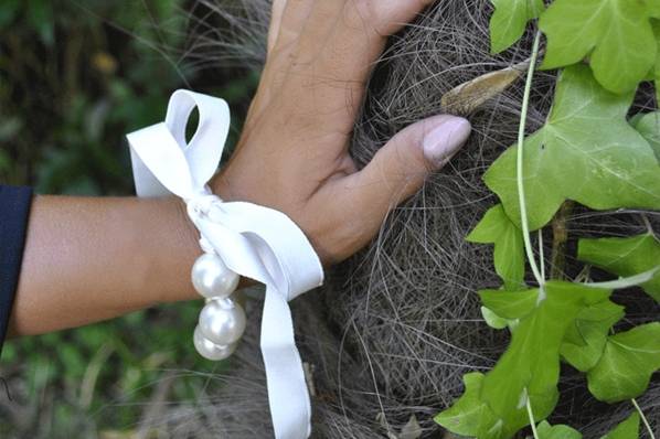 Collier chien de perles