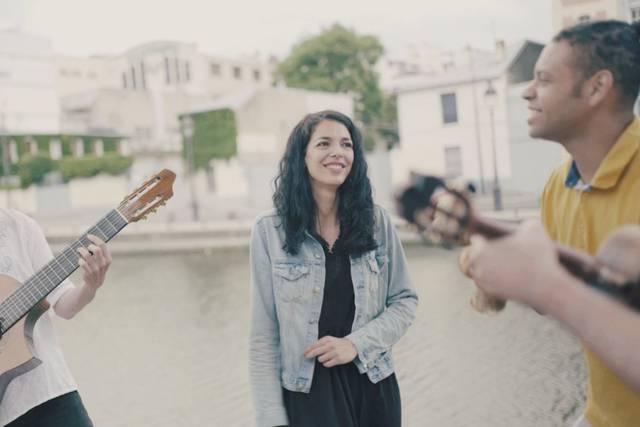 Le groupe en tournage