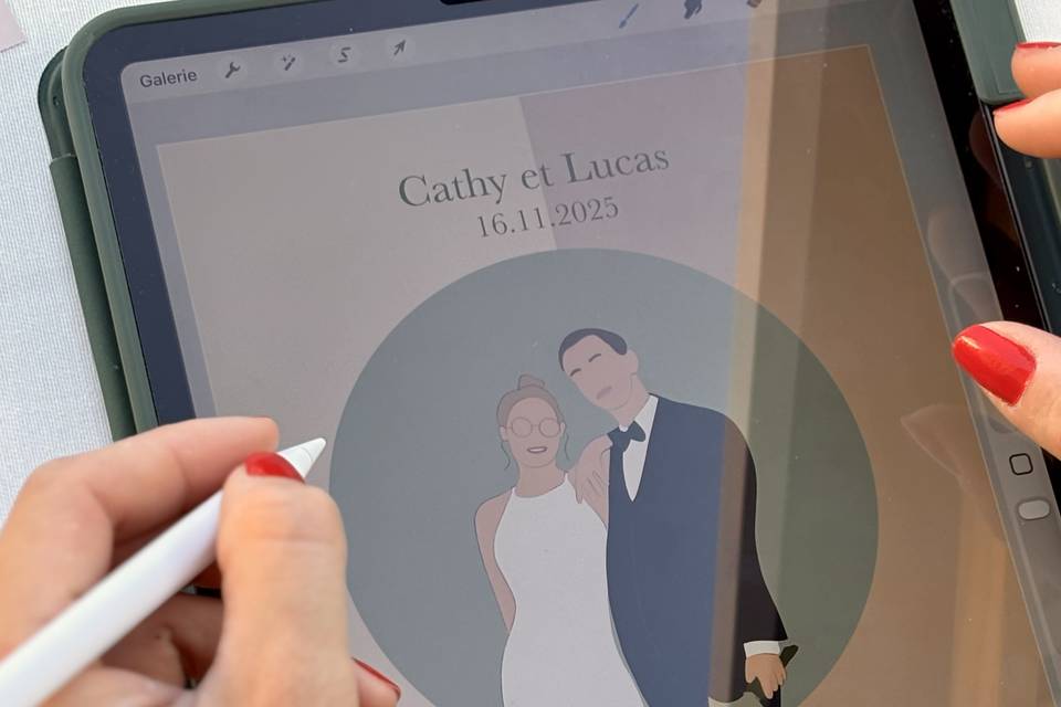 Je dessine en live vos invités