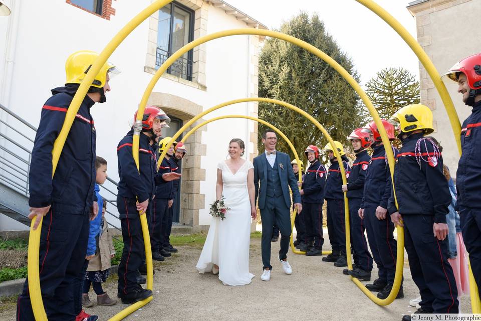 Haie d'honneur des pompiers