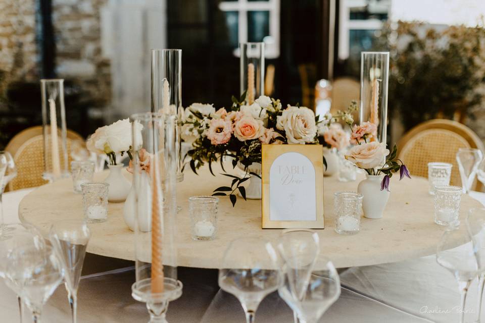 Table et déco florale