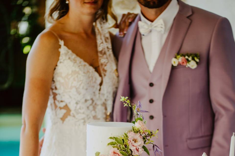 Gâteau et champagne