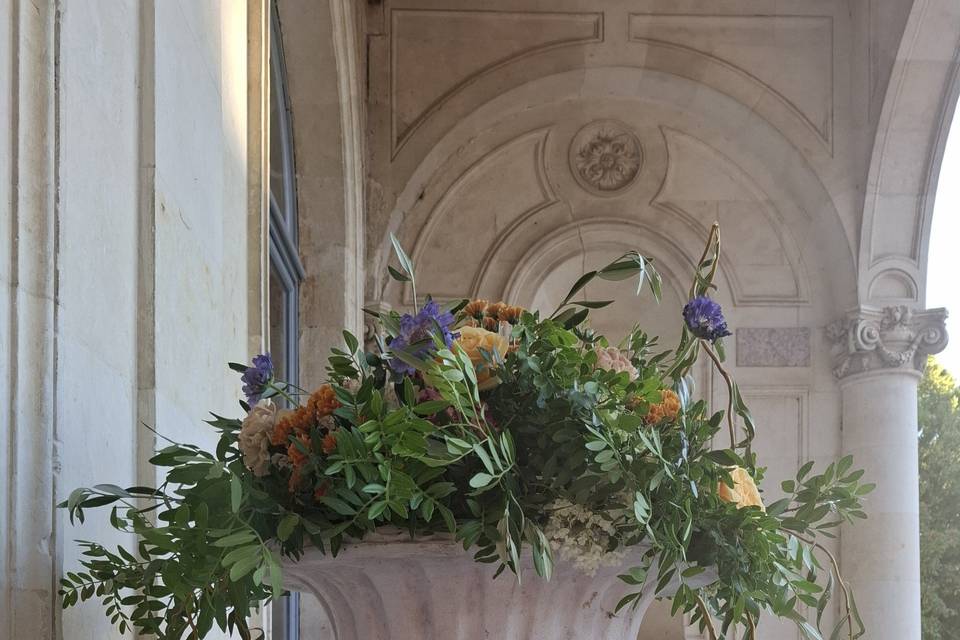 Jarre fleurs entrée