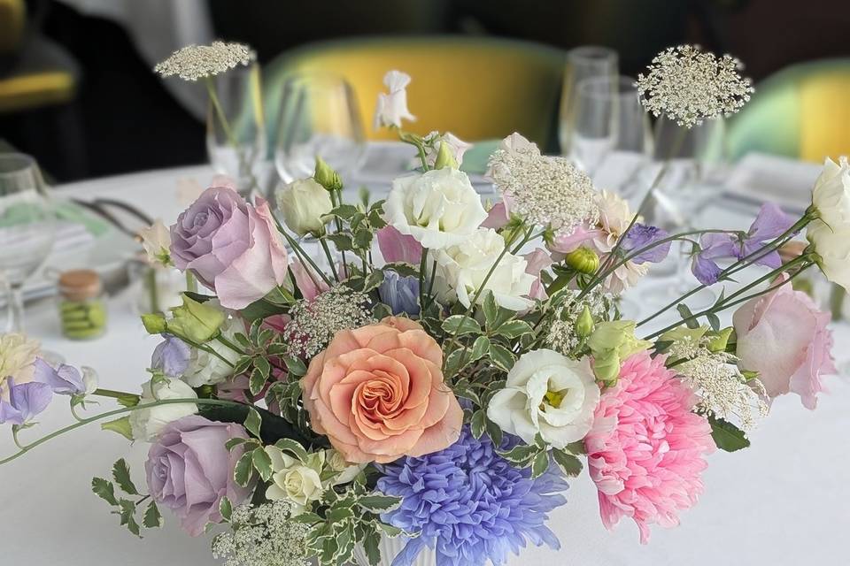 Centre de  table pastel