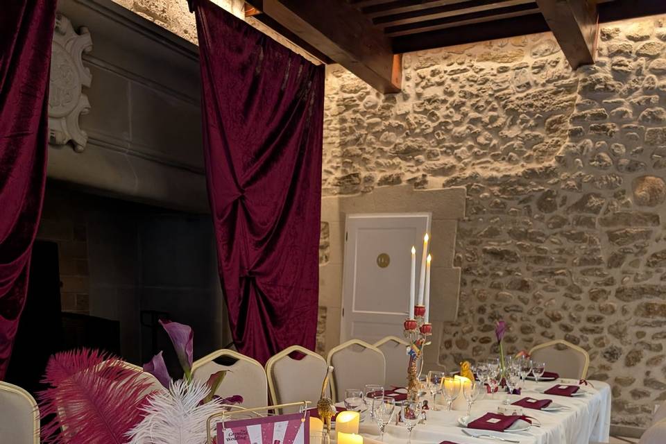 Table drapée