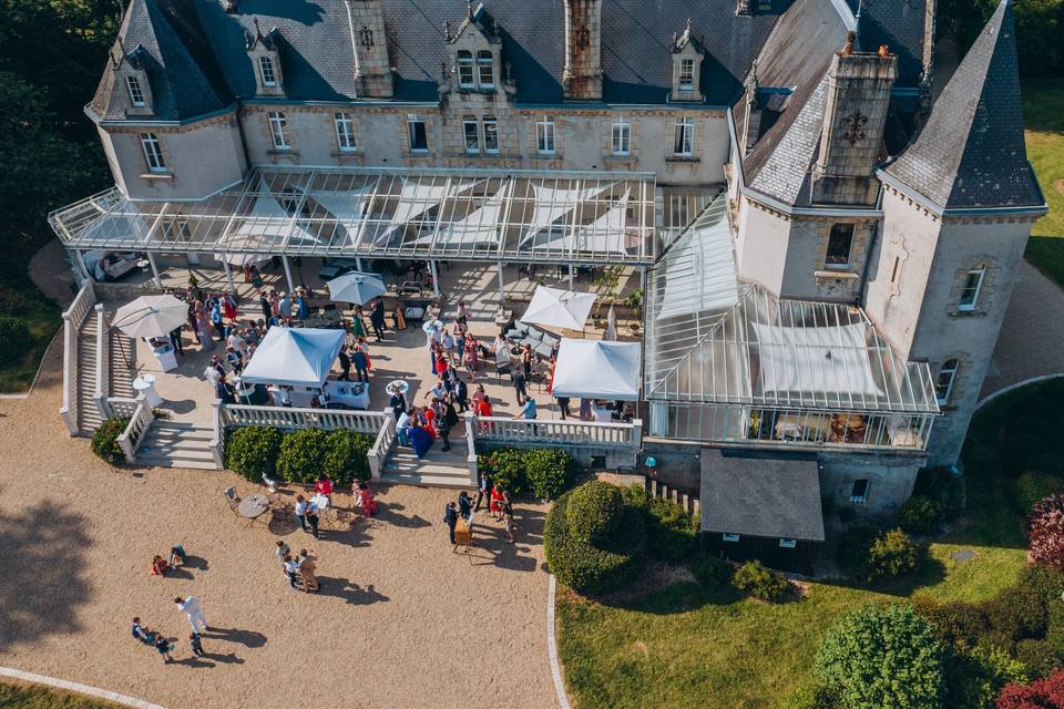 Terrasse semi couverte