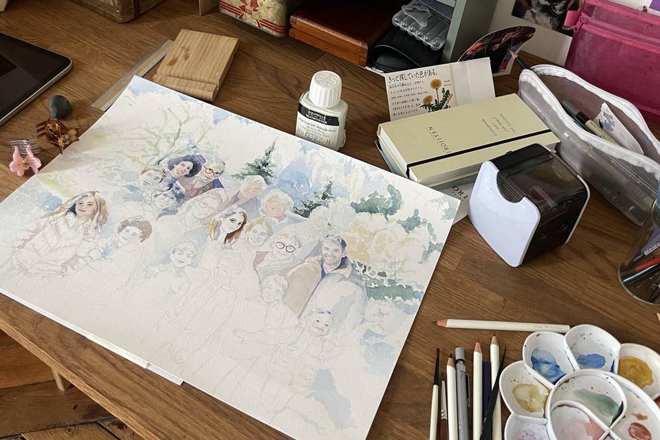 Portrait de famille en cours