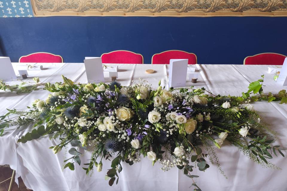 Décor de table des mariés