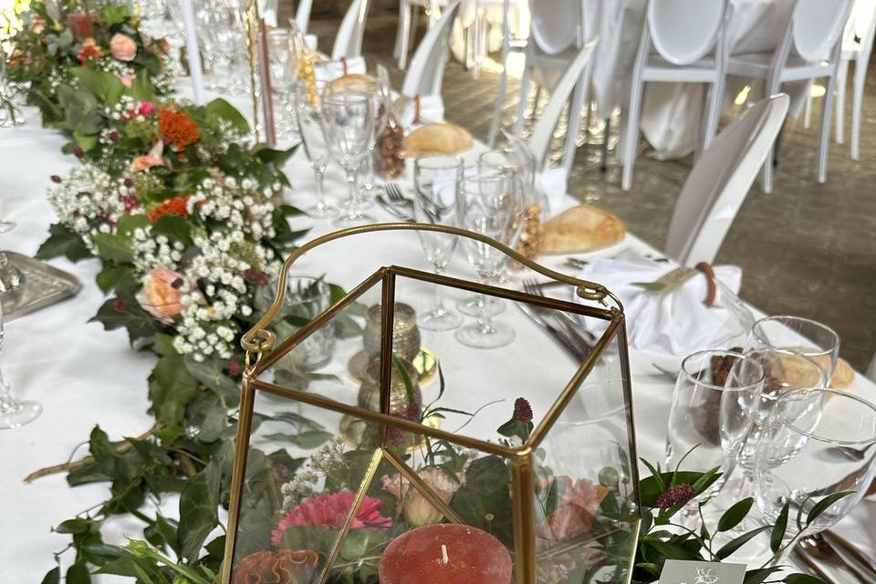 Centre de table photophore