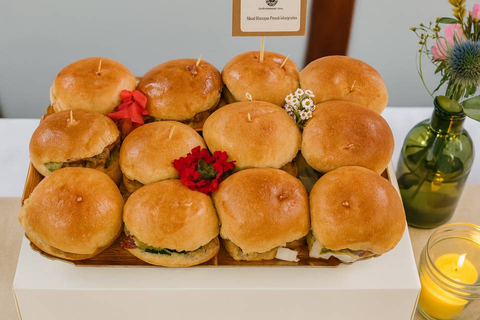 Mini burger boeuf  et saumon